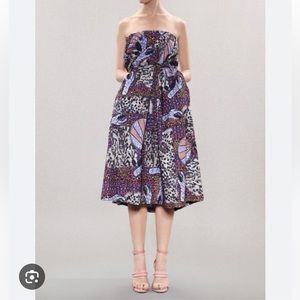 Acne x Daniel Silver strapless dress
